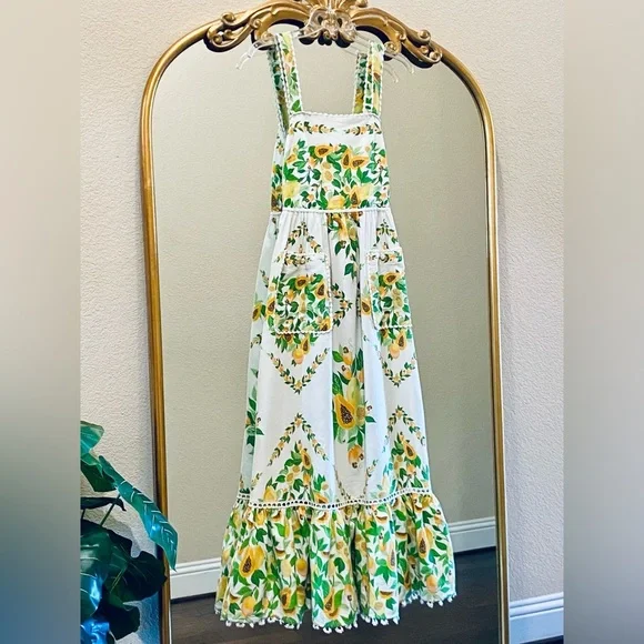FARM Rio White Midi Dress with Yellow & Green Floral Print - Picture 2 of 11